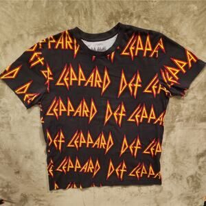 Vintage 2019 Def Leppard Band All Over Print World Tour T-Shirt Men Medium
